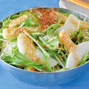 梨と水菜の韓国風サラダ